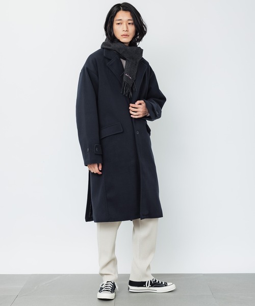 MAISON BREEZE（メゾンブリーズ）の「【MAISON BREEZE】オーバーサイズサイドスリットチェスターコート（チェスターコート・メンズ・ブラック/ベージュ/ネイビー/キャメル・S/M/L）」の16枚目の写真