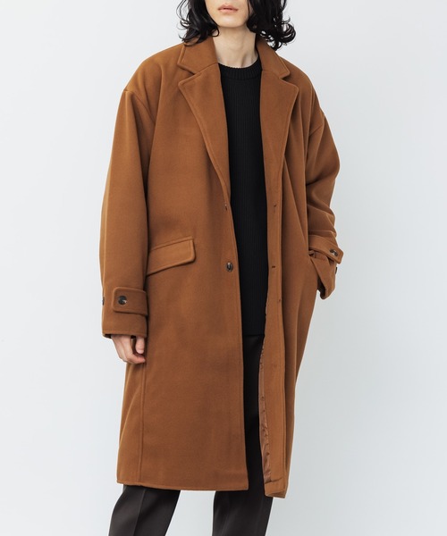 MAISON BREEZE（メゾンブリーズ）の「【MAISON BREEZE】オーバーサイズサイドスリットチェスターコート（チェスターコート・メンズ・ブラック/ベージュ/ネイビー/キャメル・S/M/L）」の20枚目の写真