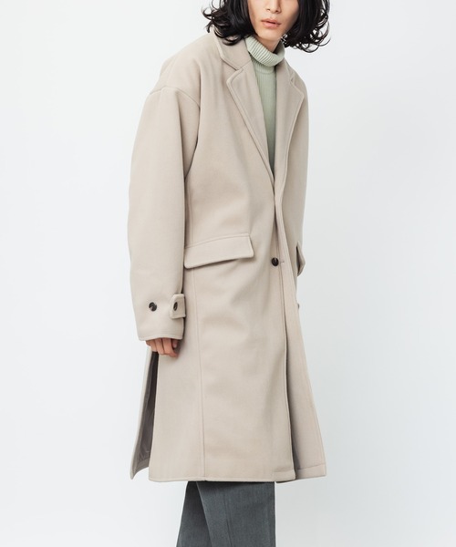 MAISON BREEZE（メゾンブリーズ）の「【MAISON BREEZE】オーバーサイズサイドスリットチェスターコート（チェスターコート・メンズ・ブラック/ベージュ/ネイビー/キャメル・S/M/L）」の12枚目の写真