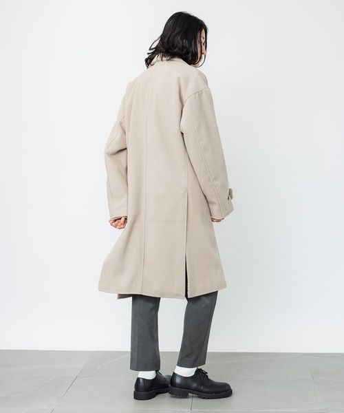 MAISON BREEZE（メゾンブリーズ）の「【MAISON BREEZE】オーバーサイズサイドスリットチェスターコート（チェスターコート・メンズ・ブラック/ベージュ/ネイビー/キャメル・S/M/L）」の13枚目の写真