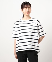 LBCリネン混ボーダーtee