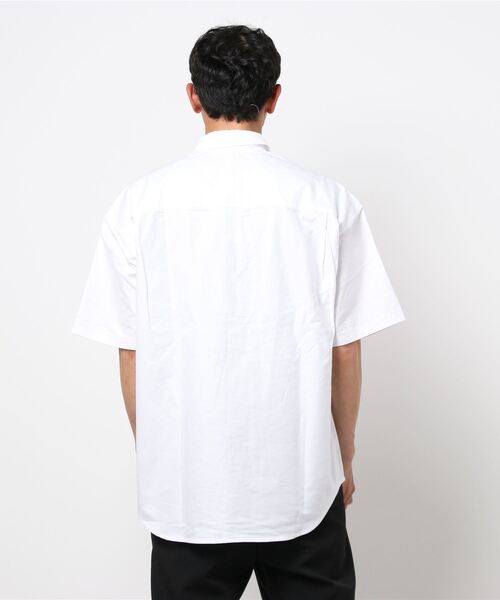 CIAOPANIC（チャオパニック）の「■CREW PHAT カレッジロゴプリント半袖オックスフォードシャツ（シャツ/ブラウス・メンズ・ホワイト/イエロー・MEDIUM/LARGE）」の10枚目の写真