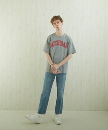 【VIBGYOR BY AS】カレッジプリントTEE(BL)