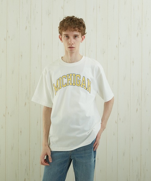 VIBGYOR(ヴィブジョー)の「【VIBGYOR BY AS】カレッジプリントTEE(BL)(Tシャツ/カットソー・メンズ・ホワイト/杢グレー/スミクロ・MEDIUM/LARGE)」の16枚目の写真