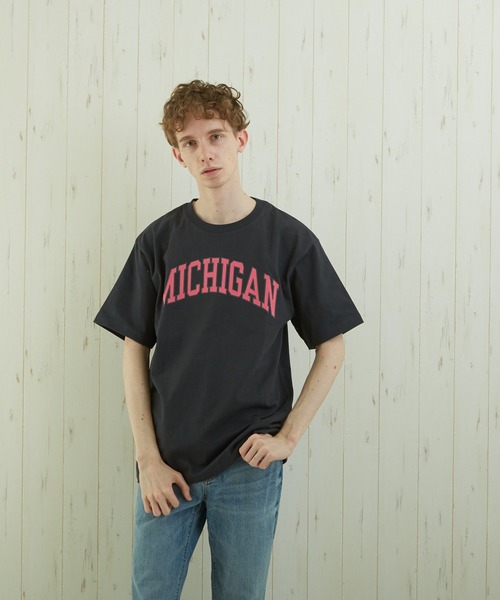 VIBGYOR(ヴィブジョー)の「【VIBGYOR BY AS】カレッジプリントTEE(BL)(Tシャツ/カットソー・メンズ・ホワイト/杢グレー/スミクロ・MEDIUM/LARGE)」の9枚目の写真