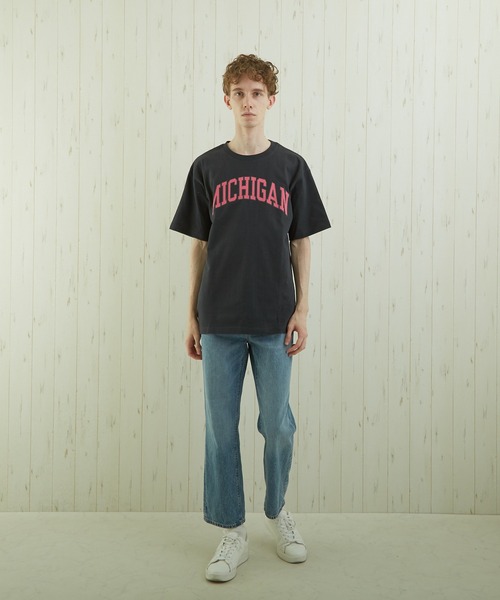 VIBGYOR(ヴィブジョー)の「【VIBGYOR BY AS】カレッジプリントTEE(BL)(Tシャツ/カットソー・メンズ・ホワイト/杢グレー/スミクロ・MEDIUM/LARGE)」の12枚目の写真