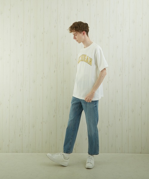 VIBGYOR(ヴィブジョー)の「【VIBGYOR BY AS】カレッジプリントTEE(BL)(Tシャツ/カットソー・メンズ・ホワイト/杢グレー/スミクロ・MEDIUM/LARGE)」の17枚目の写真