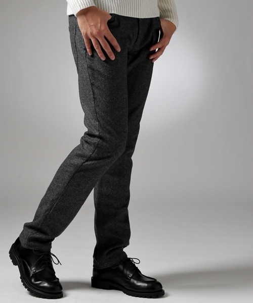 HARE（ハレ）の「ストレッチフラノスリムパンツ【HARE】（その他パンツ・メンズ・ブラック/グレー/ネイビー・SMALL/LARGE/MEDIUM）」の3枚目の写真