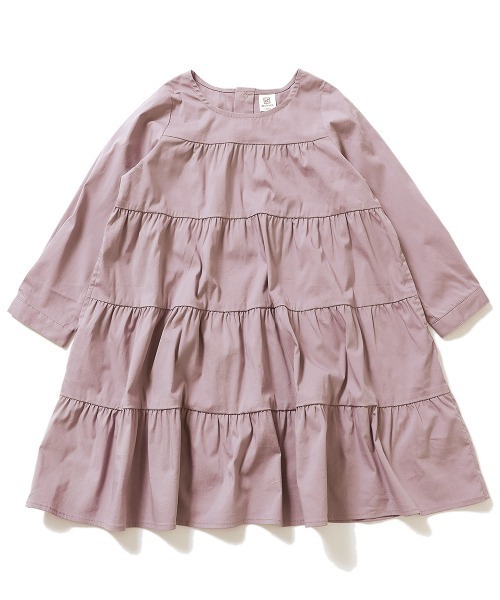 devirock（デビロック）の「ティアード長袖ワンピース（ワンピース・キッズ・パープル系その他/ホワイト/ブラック/ダークベージュ・160cm/130cm/150cm/100cm/140cm/120cm/110cm）」の12枚目の写真