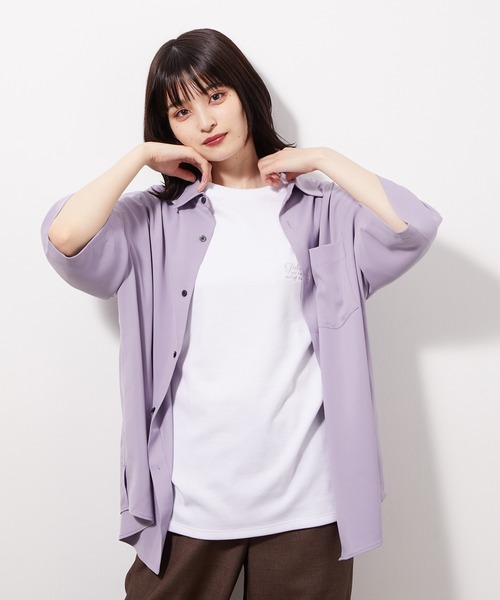 JUNRED（ジュンレッド）の「スム―ジードレープシャツ（シャツ/ブラウス・メンズ・ライトグレー/ベージュ/ラベンダー・S/M/L）」の6枚目の写真