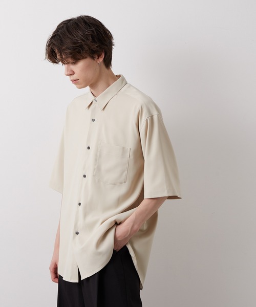 JUNRED（ジュンレッド）の「スム―ジードレープシャツ（シャツ/ブラウス・メンズ・ライトグレー/ベージュ/ラベンダー・S/M/L）」の11枚目の写真