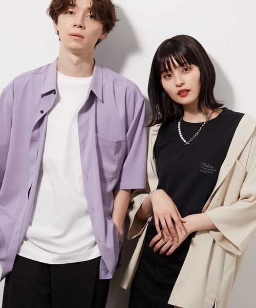 JUNRED（ジュンレッド）の「スム―ジードレープシャツ（シャツ/ブラウス・メンズ・ライトグレー/ベージュ/ラベンダー・S/M/L）」の18枚目の写真