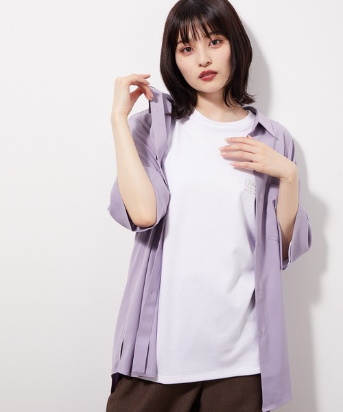 JUNRED（ジュンレッド）の「スム―ジードレープシャツ（シャツ/ブラウス・メンズ・ライトグレー/ベージュ/ラベンダー・S/M/L）」の7枚目の写真