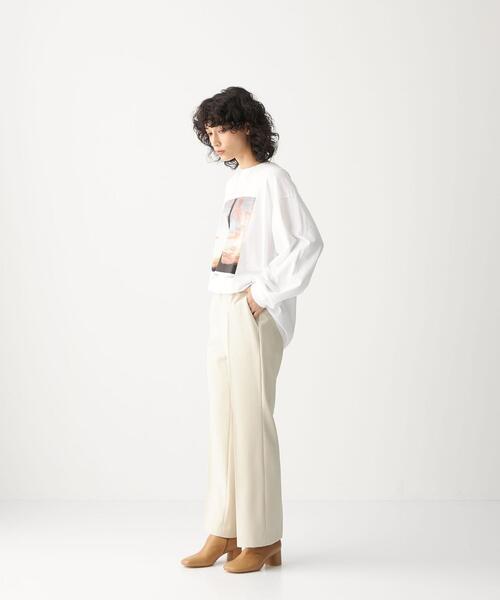 CITEN（シテン）の「＜CITEN（シテン）＞センタープレス フレア パンツ（その他パンツ・レディース・ブラック/ナチュラル/ピンク/ライム・S/M）」の5枚目の写真