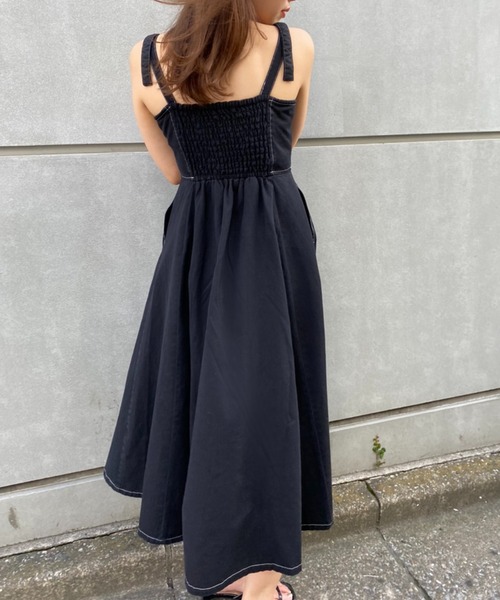 one after another NICE CLAUP（ワンアフターアナザーナイスクラップ）の「フロントカギホックジャンパースカート（ジャンパースカート・レディース・ブラック/ネイビー/アイボリー・FREE）」の16枚目の写真