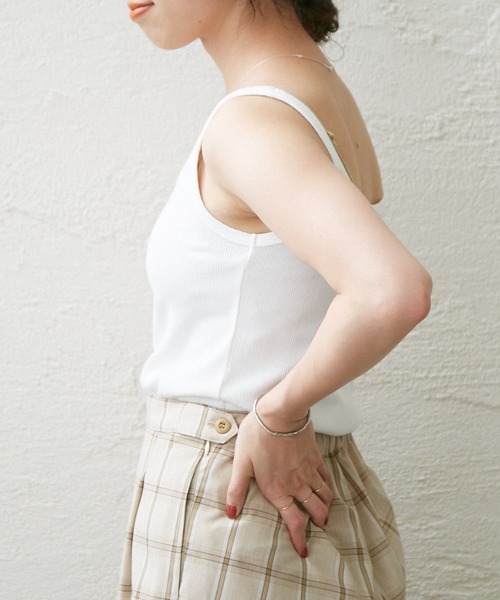 Omekashi（オメカシ）の「ランダムリブタンクトップ（タンクトップ・レディース・ベージュ/オフホワイト/ブラック・FREE）」の20枚目の写真