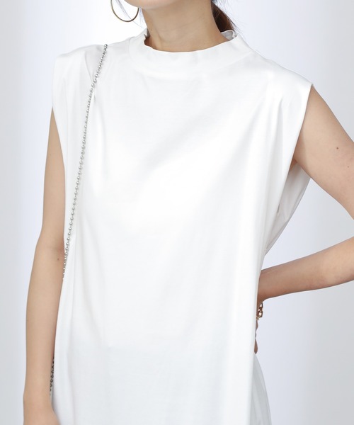 COLONY 2139（コロニートゥーワンスリーナイン）の「《抗菌・防臭》【SMART COLLECTION】ハイネックノースリーブワンピース（ワンピース・レディース・オフホワイト/ブラック・FREE）」の5枚目の写真