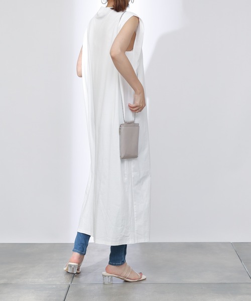 COLONY 2139（コロニートゥーワンスリーナイン）の「《抗菌・防臭》【SMART COLLECTION】ハイネックノースリーブワンピース（ワンピース・レディース・オフホワイト/ブラック・FREE）」の9枚目の写真