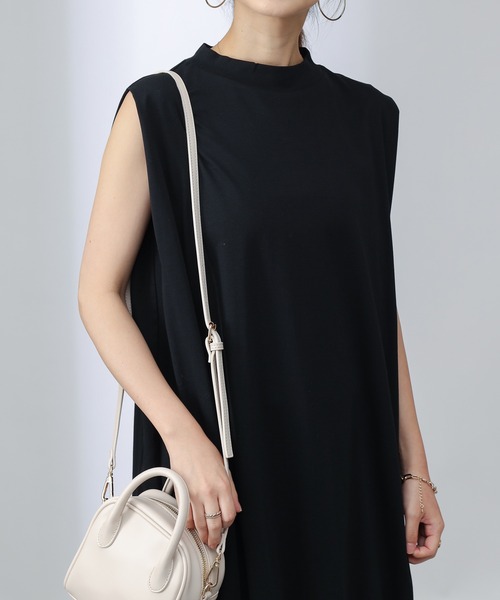 COLONY 2139（コロニートゥーワンスリーナイン）の「《抗菌・防臭》【SMART COLLECTION】ハイネックノースリーブワンピース（ワンピース・レディース・オフホワイト/ブラック・FREE）」の11枚目の写真