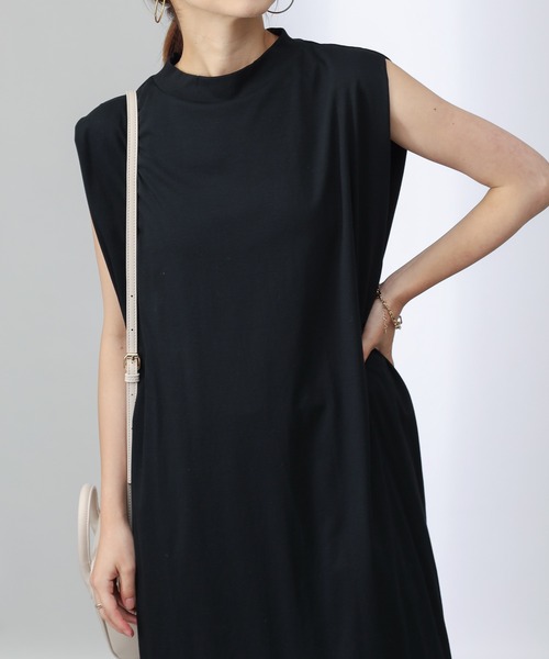 COLONY 2139（コロニートゥーワンスリーナイン）の「《抗菌・防臭》【SMART COLLECTION】ハイネックノースリーブワンピース（ワンピース・レディース・オフホワイト/ブラック・FREE）」の12枚目の写真