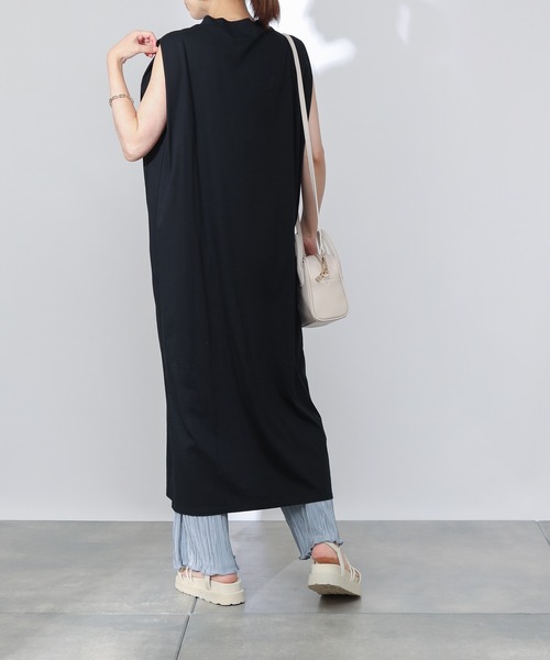 COLONY 2139（コロニートゥーワンスリーナイン）の「《抗菌・防臭》【SMART COLLECTION】ハイネックノースリーブワンピース（ワンピース・レディース・オフホワイト/ブラック・FREE）」の15枚目の写真