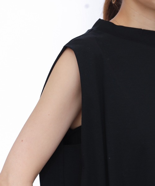 COLONY 2139（コロニートゥーワンスリーナイン）の「《抗菌・防臭》【SMART COLLECTION】ハイネックノースリーブワンピース（ワンピース・レディース・オフホワイト/ブラック・FREE）」の21枚目の写真