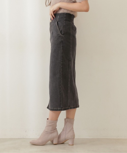 PROPORTION BODY DRESSING（プロポーションボディドレッシング）の「ハイウエストデニムタイトスカート / 1211220908（スカート・レディース・ダークネイビー/グレー・SMALL/MEDIUM）」の5枚目の写真