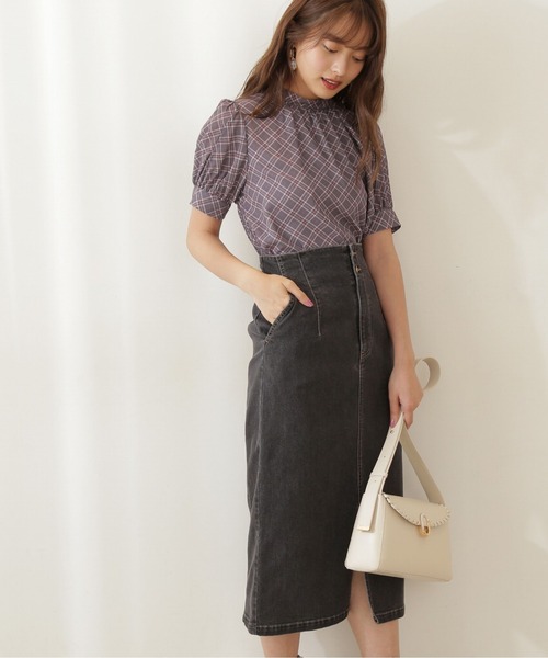 PROPORTION BODY DRESSING（プロポーションボディドレッシング）の「ハイウエストデニムタイトスカート / 1211220908（スカート・レディース・ダークネイビー/グレー・SMALL/MEDIUM）」の21枚目の写真