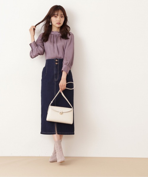 PROPORTION BODY DRESSING（プロポーションボディドレッシング）の「ハイウエストデニムタイトスカート / 1211220908（スカート・レディース・ダークネイビー/グレー・SMALL/MEDIUM）」の11枚目の写真