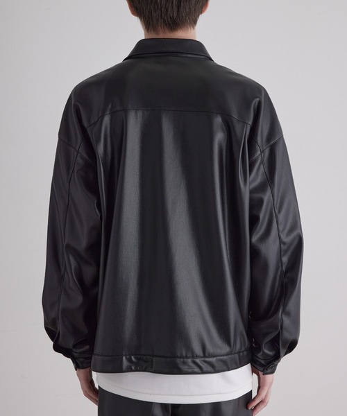 JUNRED（ジュンレッド）の「フェイクレザートラッカービッグブルゾン（ブルゾン・メンズ・ブラック・S/M/L）」の21枚目の写真