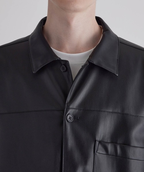 JUNRED（ジュンレッド）の「フェイクレザートラッカービッグブルゾン（ブルゾン・メンズ・ブラック・S/M/L）」の22枚目の写真