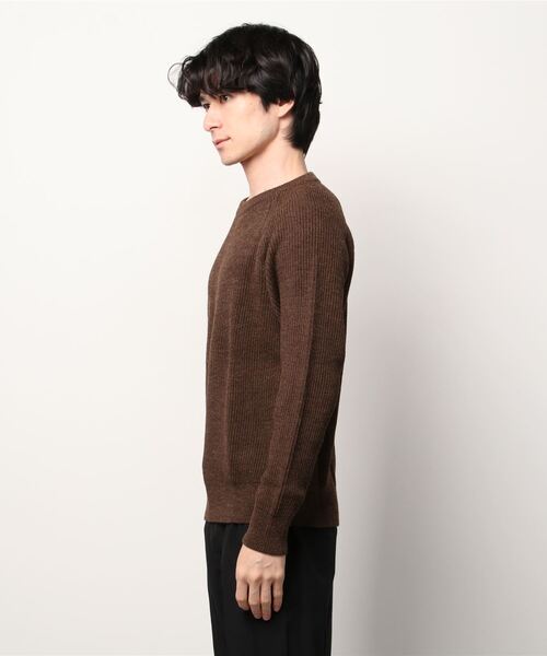 Vincent et Mireille（バンソンエミレイユ）の「「VINCENT ET MIREILLE ヴァンソン　エ ミレイユ」メンズ 8ゲージ畦ニット クルーネックセーター（ニット/セーター・メンズ・ホワイト/ブラック/ネイビー/ライム/ダークブラウン/グレー/ナチュラル/チャコールグレー/レッド/ダークグリーン・40/42/44/38）」の11枚目の写真