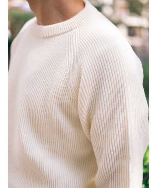 Vincent et Mireille（バンソンエミレイユ）の「「VINCENT ET MIREILLE ヴァンソン　エ ミレイユ」メンズ 8ゲージ畦ニット クルーネックセーター（ニット/セーター・メンズ・ホワイト/ブラック/ネイビー/ライム/ダークブラウン/グレー/ナチュラル/チャコールグレー/レッド/ダークグリーン・40/42/44/38）」の18枚目の写真