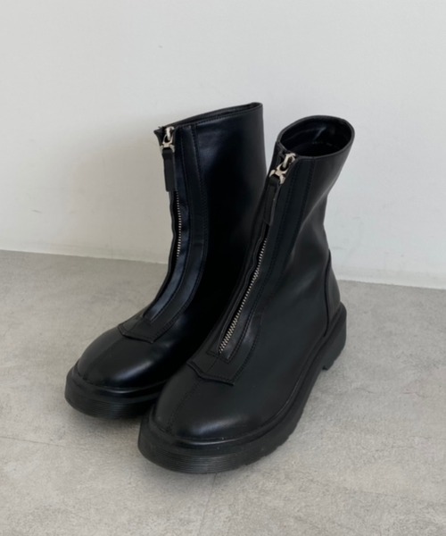 FREE'S MART（フリーズマート）の「◆センタージップブーツ（ブーツ・レディース・ブラック/ホワイト・MEDIUM/LARGE）」の10枚目の写真