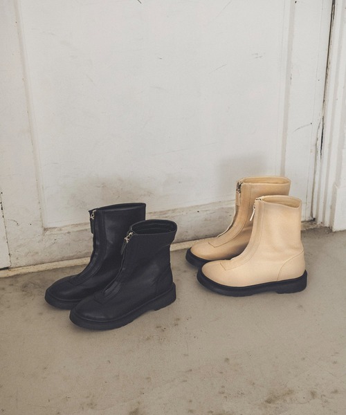 FREE'S MART（フリーズマート）の「◆センタージップブーツ（ブーツ・レディース・ブラック/ホワイト・MEDIUM/LARGE）」の12枚目の写真