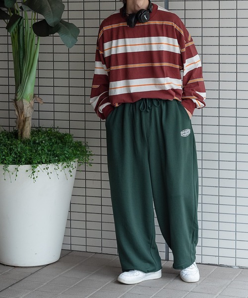 Perushu(ペルーシュ)の「【1周年記念アイテム】レトロボーダーロンT(Tシャツ/カットソー・メンズ・ダークグリーン/ダークブラウン/ボルドー・MEDIUM/LARGE)」の7枚目の写真