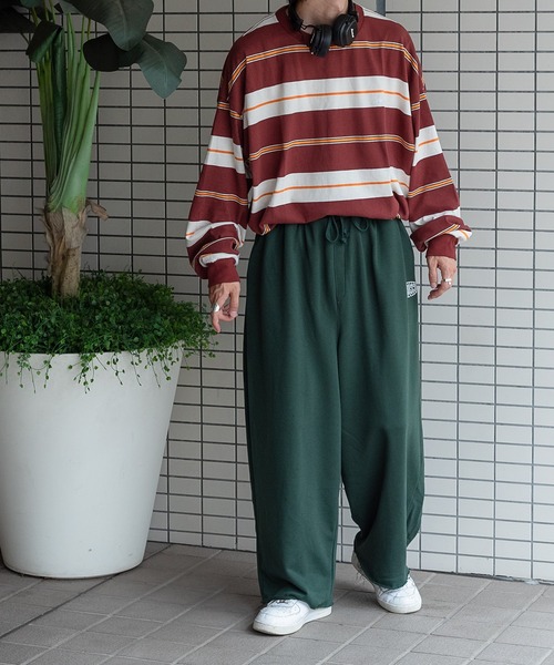 Perushu(ペルーシュ)の「【1周年記念アイテム】レトロボーダーロンT(Tシャツ/カットソー・メンズ・ダークグリーン/ダークブラウン/ボルドー・MEDIUM/LARGE)」の6枚目の写真