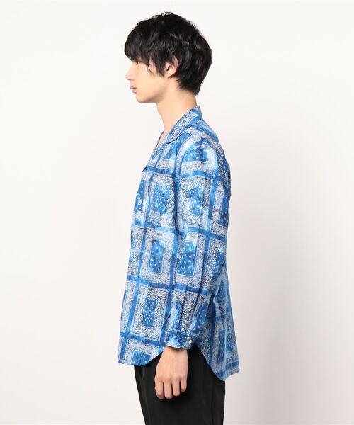 APPLEBUM（アップルバム）の「"Bandanna Marble" Open Collar L/S Shirt（シャツ/ブラウス・メンズ・ベージュ/ブラック/ブルー・MEDIUM/LARGE/X-LARGE）」の20枚目の写真