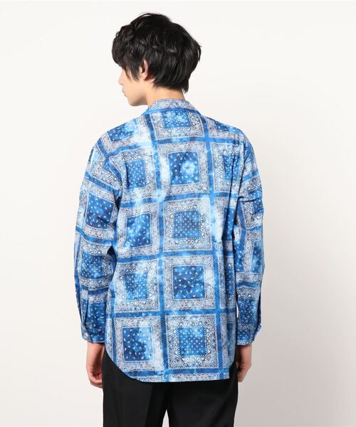 APPLEBUM（アップルバム）の「"Bandanna Marble" Open Collar L/S Shirt（シャツ/ブラウス・メンズ・ベージュ/ブラック/ブルー・MEDIUM/LARGE/X-LARGE）」の12枚目の写真