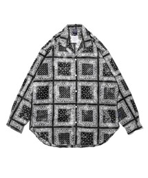 "Bandanna Marble" Open Collar L/S Shirt