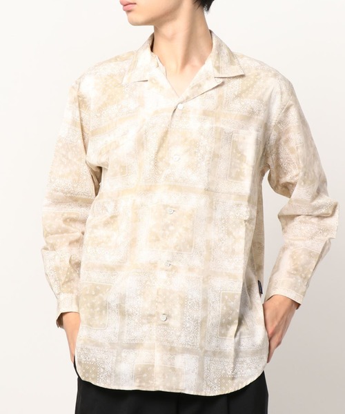 APPLEBUM（アップルバム）の「"Bandanna Marble" Open Collar L/S Shirt（シャツ/ブラウス・メンズ・ベージュ/ブラック/ブルー・MEDIUM/LARGE/X-LARGE）」の6枚目の写真