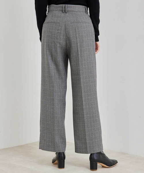 ROPE' PICNIC(ロペピクニック)の「ガンクラブチェックストレートセミワイドパンツ(その他パンツ・レディース・ブラック系その他2/グレー・36/38/40)」の8枚目の写真