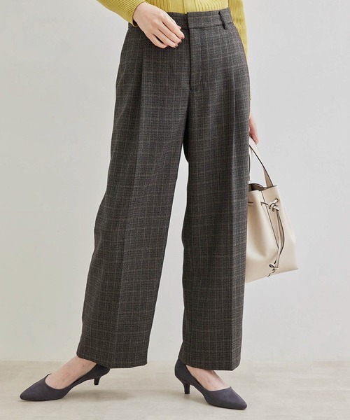 ROPE' PICNIC(ロペピクニック)の「ガンクラブチェックストレートセミワイドパンツ(その他パンツ・レディース・ブラック系その他2/グレー・36/38/40)」の12枚目の写真