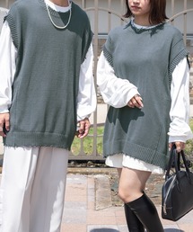 PairPair | ダメージニットベスト&ロンT SET(ユニセックス)(ベスト)