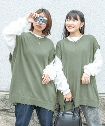 PairPair | ダメージニットベスト&ロンT SET(ユニセックス)(ベスト)