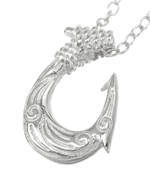 blackdia by 7JEWELRY(ブラックダイヤバイセブンジュエリー)の「blackdia フィッシュフックネックレス(ネックレス・メンズ・ゴールド/シルバー・FREE)」の2枚目の写真