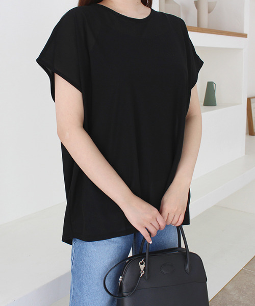 MODE ROBE(モードローブ)の「キャミセットシアートップス(Tシャツ/カットソー・レディース・ブラック/ベージュ・FREE)」の15枚目の写真