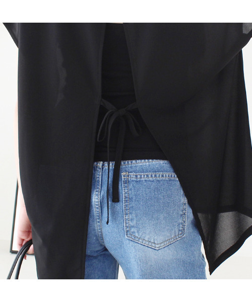 MODE ROBE(モードローブ)の「キャミセットシアートップス(Tシャツ/カットソー・レディース・ブラック/ベージュ・FREE)」の21枚目の写真