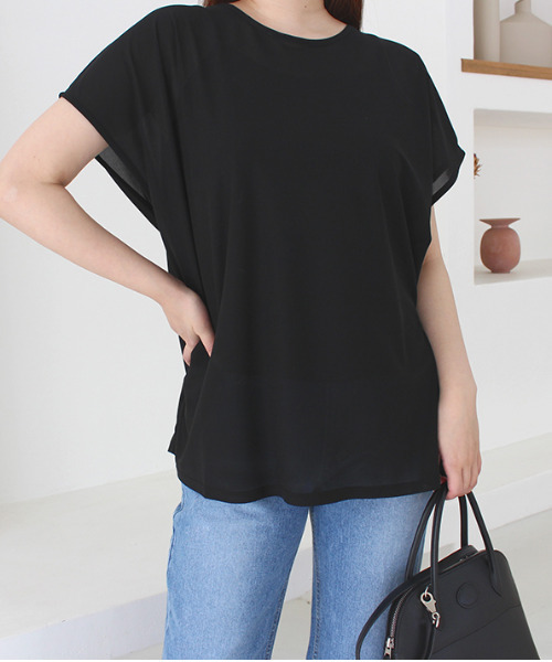 MODE ROBE(モードローブ)の「キャミセットシアートップス(Tシャツ/カットソー・レディース・ブラック/ベージュ・FREE)」の22枚目の写真