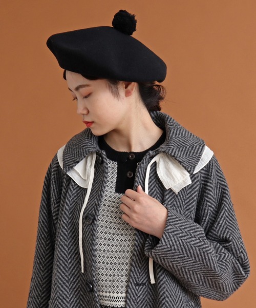 Malle（マル）の「malle ローンワッシャー　フリル付け衿（付け襟・レディース・ブラック/キナリ/ライトベージュ・FREE）」の5枚目の写真